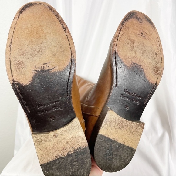 Golden Goose Pony Tall Leather Distressed Riding Boots - Picture 11 of 15